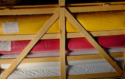 Knitted Fabrics in different colors and from different yarns